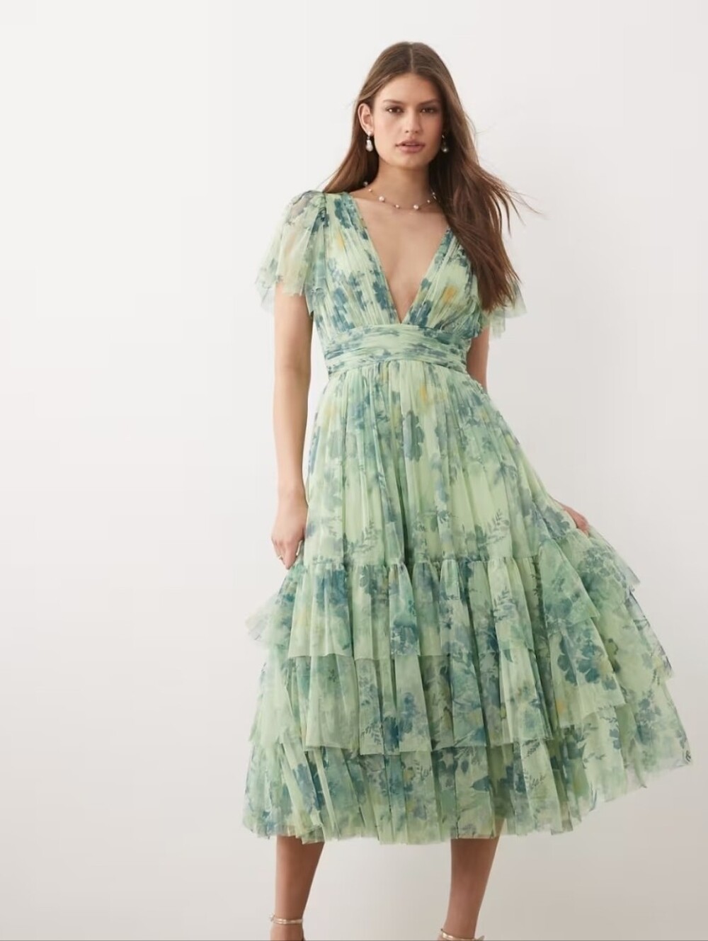 Lace & Beads Madison Tulle Midi Dress Size 6 NWT Fairycore Whimsical Romantic